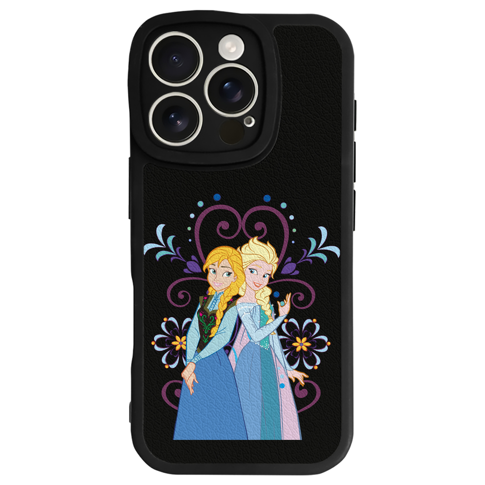 （画像用） アナと雪の女王 アンナ エルサ Frozen Anna Elsa 【iPhone 16シリーズ対応】シリコンスマホケース（レザー調） 材質：シリコン